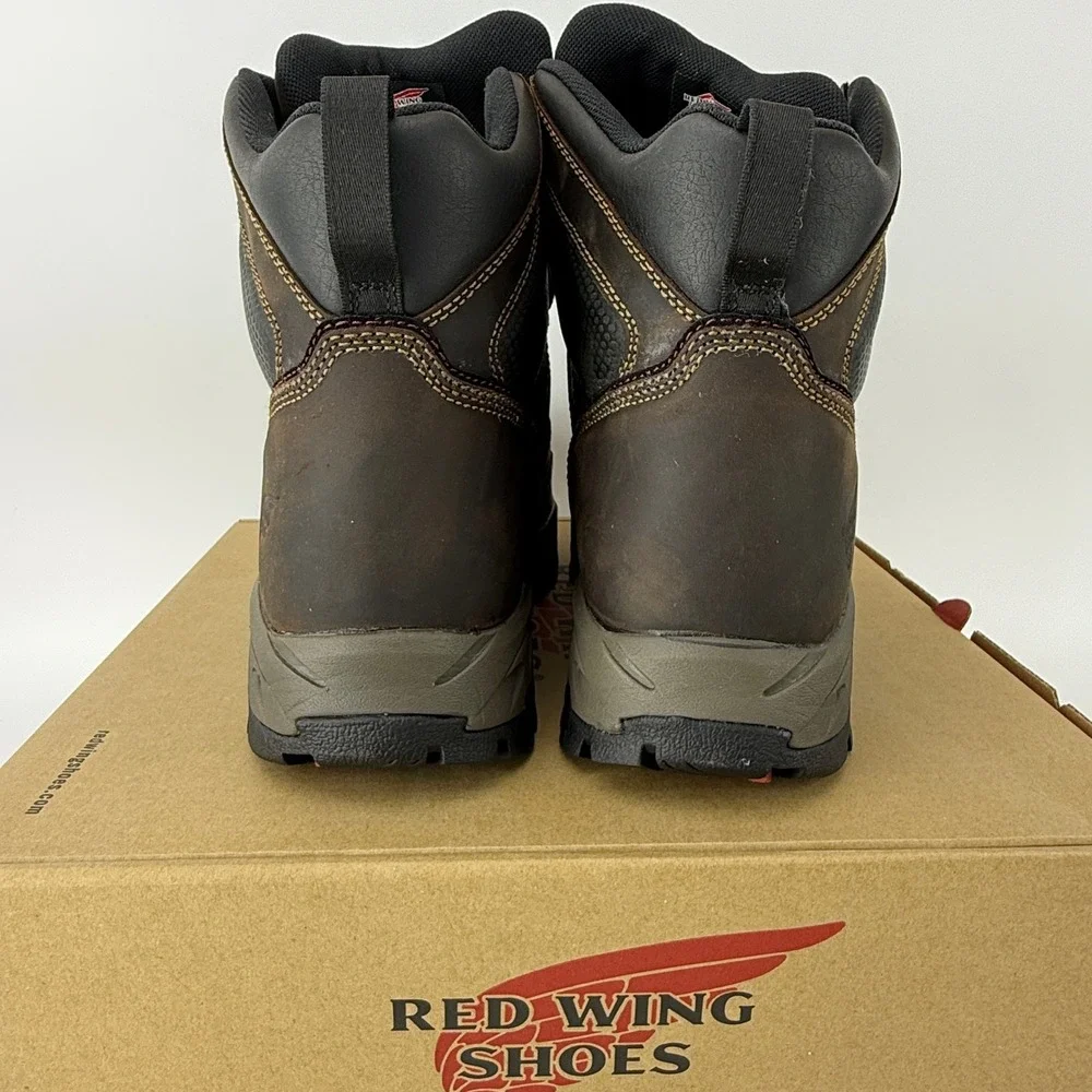 Red Wing 2205 Brown Leather Safety Toe Work Boots Mens 13 D EH Rated NIB